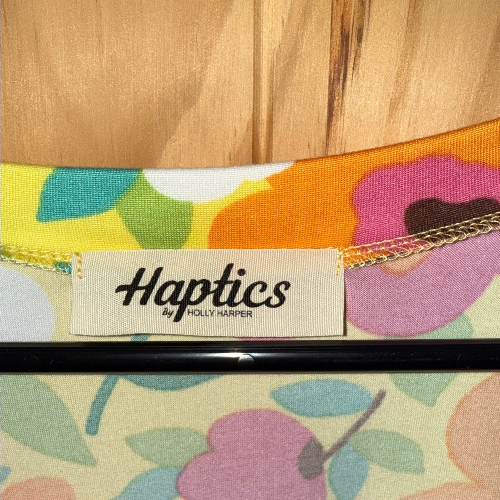 Haptics Vibrant Floral Short Sleeve Blouse - Picture 2 of 4